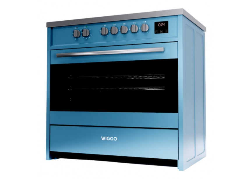 Wiggo WIO-E921A(AX) 90 cm Blauw RVS Luxe Inductiefornuis